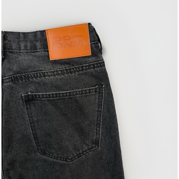 Princess Polly High Rise Wide Leg Flare Destroyed Black Jeans WomenS US 6 UK10 - Picture 5 of 11